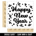 thumbnail image 2 of Happy New Year Confetti Self-Inking Rubber Stamp Ink Stamper - Red Ink - Large 1-1/2 Inch, 2 of 7