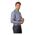 thumbnail image 3 of Camisa Hombre Casual Slim Fit Mini Cuadros Negros, Blancos, 3 of 7