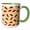 Green/White, variant on 3drose, Retro Slice of Cherry Pie Pattern, 11oz Mug