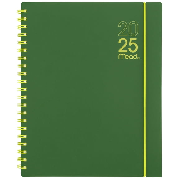 Mead Color Pop 2025 Weekly Monthly Planner, Green, 8.5" x 11"