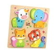 thumbnail image 4 of Rompecabezas para bebés, formas de colores brillantes y vibrantes, juego de desarrollo para educación preescolar Animal, 4 of 9