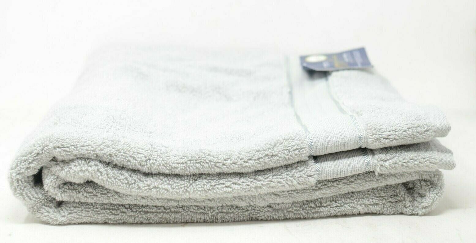 Purely Indulgent bath towel 30”X58” White Oeko-Tex Made In Green NWT