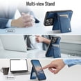 thumbnail image 5 of ELEHOLD Case for iPhone 13 Pro, Magnetic Wallet RFID Blocking Case,Leather Flip Cover with Card Holder,Blue, 5 of 12