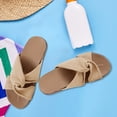 thumbnail image 3 of KAKOWELY 1 par de pantuflas de suela plana estilo hawaiano, sandalias de playa antideslizantes, elegantes zapatos de playa, talla 37, 3 of 5