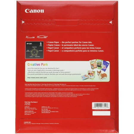 Canon - Photo Plus II High-Glossy Photo 8.5" x 11.02" 20-Count Paper