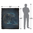 thumbnail image 2 of Harry Potter Blanket, 50"x60" Celestial Ravenclaw Woven Tapestry Cotton Blend Fringed Throw Blanket, 2 of 6