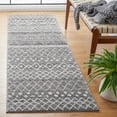 thumbnail image 4 of SAFAVIEH Madison Hannah Geometric Area Rug, Charcoal/Ivory, 6'7" x 6'7" Square, 4 of 11