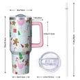 thumbnail image 2 of 40 oz Santa Red Green Plaid Christmas Tumbler with Handle and Straw, Stainless Steel Cup 40 oz, Leak Proof Holiday Mug, Festive Present, 2 of 4