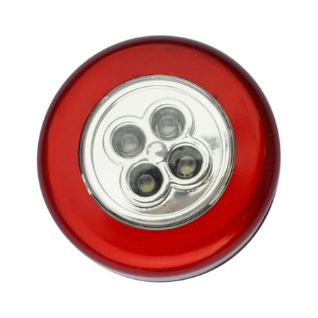 

4 LED Wireless Night Light Battery Operated Tap Touch Lamp Stick-on Light for Closets Cabinets Car Trunk Hallway (Random Color)