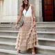 thumbnail image 4 of 2023 Nueva falda de pastel en capas para mujer Falda de malla versátil elegante Moda de estilo europeo americano transfronterizo, 4 of 4
