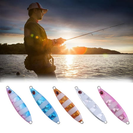 5pcs/lot Fishing Lure Metal Shore Casting Bait Iron Plate Lead Fish Tackle (Best Lures For Fishing From The Shore)