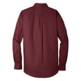 thumbnail image 6 of Yellow Rooster Men's Long Sleeve Carefree Poplin Shirt Burgundy 2XL, 6 of 6