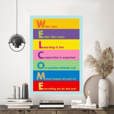 Welcome The Teacher Print Poster 11 x 17 Inch Poster