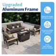 thumbnail image 2 of LazySunsets 4 Piece Aluminum Patio Furniture Set, 5-Seat Oversized Outdoor Sectional with Fire Pit Table, Dark Gray, 2 of 9