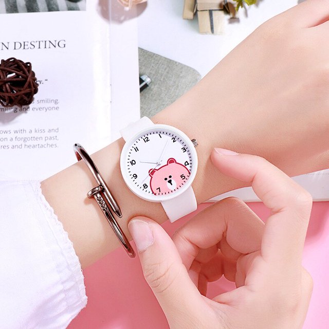 Oso de dibujos animados/reloj de cerdo, relojes de cuarzo para niños, nuevo listado, reloj para niños para niñas, niños, regalo de cumpleaños, reloj de moda para mujeres Gao Jinjia LED