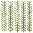 thumbnail image 2 of Vess, June Erica 15x15 Gold Ornate Wood Framed with Double Matting Museum Art Print Titled - Greenery Motif VII, 2 of 4