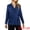 Navy Blue, variant on Women's Elegant Double Tie Wrap Blazer S Baby Pink