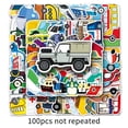thumbnail image 2 of Paquete de pegatinas Transportation Graffiti Anime, impermeable, 100 unidades, 2 of 3