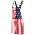thumbnail image 3 of Franhais Women Summer Denim Dress, Solid Color/Camouflage/Flag Print Sleeveless Suspender Skirt, 3 of 7