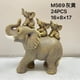 thumbnail image 5 of Adorno de resina/juego de elefantes bebés montando una estatua de elefante animal amarillo 4 piezas, 5 of 8