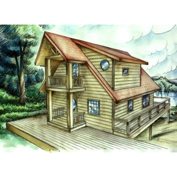 001-3055: Mountain Craftsman 3 Bed, 3 Bath Luxury Home Plan, 2016 Sq Ft: Full Blueprints with License to Build by Home Plan Marketplace - Lesuto