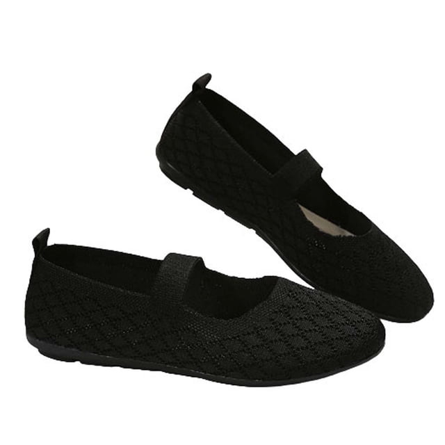 Amzcrzy Zapatos de mujer,Zapatos de mujer,Zapatillas de mujer, Zapatos planos de punta redonda de color liso para mujer, zapatillas suaves e informales Sandalias Mujer Zapatillas De Casa