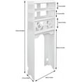 thumbnail image 5 of Miumaeov 4 Tier Over The Toilet Storage Cabinet,Bathroom Cabinet Washing Machin Cabinet forTissues,Cosmetics,Lotions,Shampoos, 5 of 5