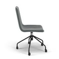 thumbnail image 4 of Pemberly Row Velvet Chair Rolling Swivel Task Chair in Silver, 4 of 6