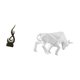 thumbnail image 5 of Escultura abstracta de toro de resina con forma de fuego. Figura coleccionable de diseño moderno, ideal para oficina, sala de estar, dormitorio, estan, 5 of 8
