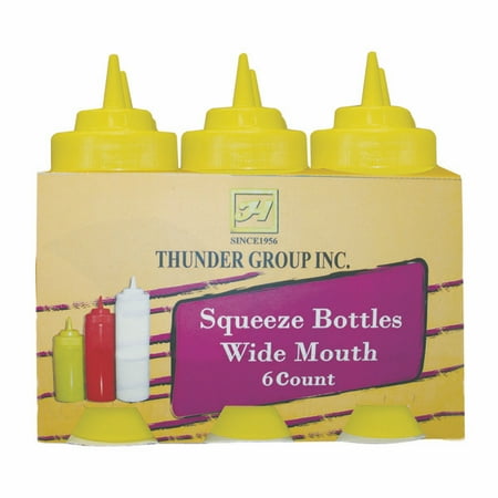 

16 Oz. Wide-Mouth Squeeze Bottle Yellow Pack of 6