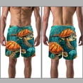 thumbnail image 3 of luoweisi Men's Beach Shorts Quick Dry Swim Trunks with Mesh Lining Sea Turtle M, 3 of 5