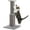 Grey, variant on PRZL Large Cat Scratching Post 32” Tall Black Scratching Post for Indoor Cats Adults Ultimate Scratch Post with Woven Sisal, Large Base and Removable Dangling Ball Black