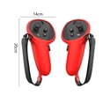 thumbnail image 3 of Protector Del Controlador 1 par de fundas de empuñadura con correa ajustable para nudillos de silicona para Meta Quest Pro VR, 3 of 7
