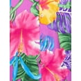 thumbnail image 6 of Stylore Men's Hawaiian Shirt Short-Sleeve Button-Down Bright Big Hibiscus Purple 3XL, 6 of 6