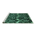 thumbnail image 2 of Ahgly Company Machine Washable Indoor Rectangle Abstract Turquoise Blue Modern Area Rugs, 5' x 7', 2 of 4