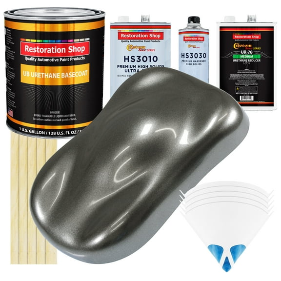 Charcoal Gray Firemist Premium Gallon Kit URETHANE BASECOAT Car Auto Paint Kit