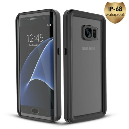 Samsung S7 Edge Case, IP68 Waterproof Dustproof Snowproof Shockproof Case, Full Body Sealed Underwater Protective Cover for Samsung Galaxy S7 Edge (Black)