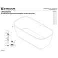 thumbnail image 4 of Kingston Brass VRTSQ653124 65-Inch Solid Surface Rectangular Double Ended Freestanding Tub with Drain in Matte White, 4 of 6