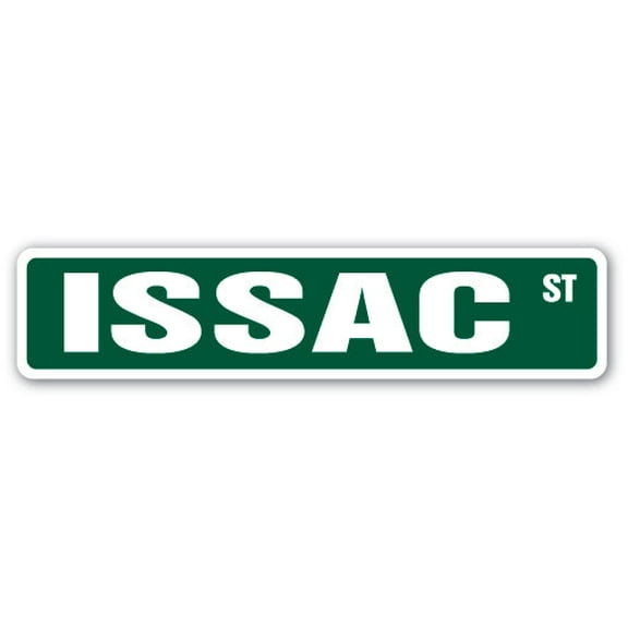 ISSAC Street Sign Childrens Name Room Sign | Indoor/Outdoor | Â 24" Wide