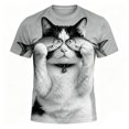 thumbnail image 3 of IWRICH Funny Animal Graphic T-Shirt for Men Novelty Short Sleeve Crewneck Tee Light Gray XL, 3 of 4