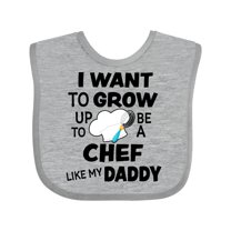 Inktastic I Want to Grow Up to Be a Chef Like My Daddy Boys or Girls Baby Bib