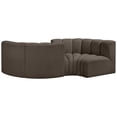 thumbnail image 3 of Meridian Furniture Arc Brown Boucle Fabric Modular Sectional, 3 of 8