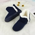 thumbnail image 6 of Women's Fuzzy House Slippers - Knitted Ankle Booties with Plush Fur Lining for Indoor & Outdoor Winter Warmth, 6 of 8