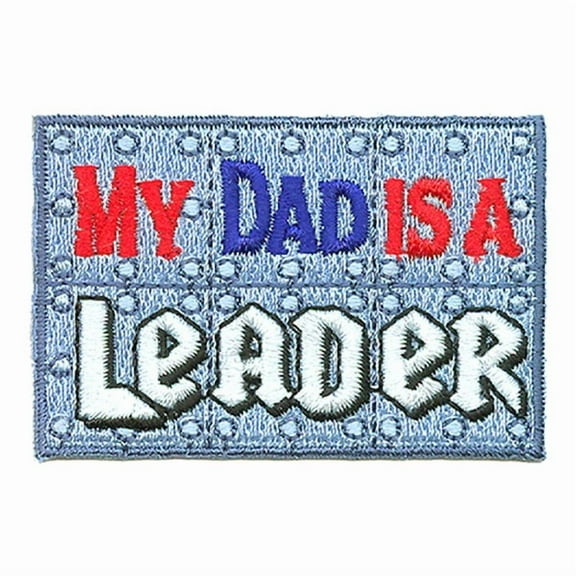 12 pieces 2" Custom Activity Scouts Applique Fun Patches - My Dad Is A Leader Patch
