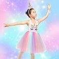 thumbnail image 2 of Sequin Unicorn Dress for Girls, 1-10Y with Headband Birthday Dance Party Dresses,, 2 of 8