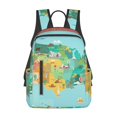 thumbnail image 1 of Balery USA Tourist Map Mochila Ligera para Hombres y Mujeres – Resistente y Impermeable, Ideal para la Escuela, el Trabajo, los Viajes y el Uso Diario, 1 of 7