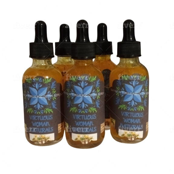 Saffron Turmeric Glow Serum for acne and skin discoloration