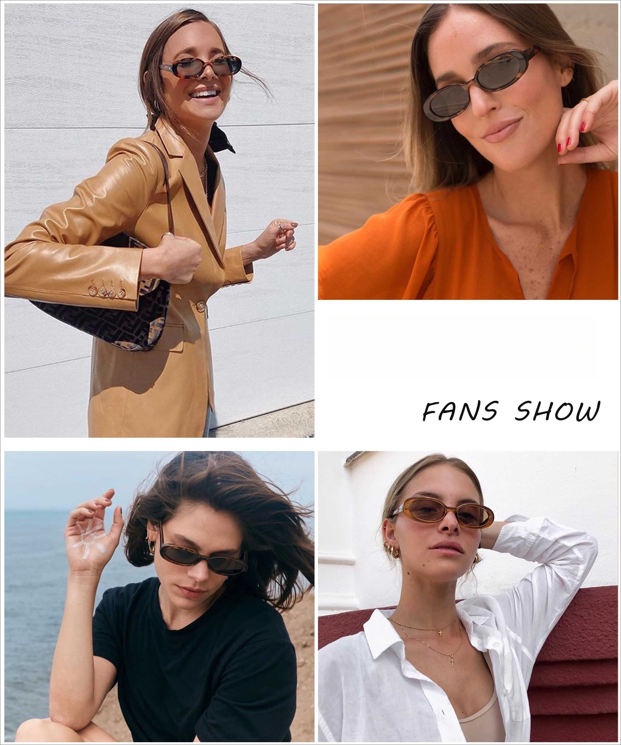 Retro Semi Oval Polarized Sunglasses Small 90s Style Narrow Rectangle Frame Authentic Vintage 90s Small Size Rectangle Gold Vintage  main image 3
