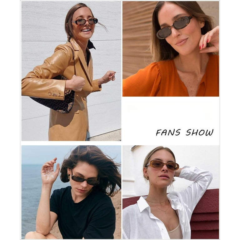 Polarized Retro Oval Sunglasses for Women and Men Small 90s  display picture 3