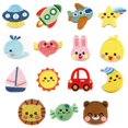thumbnail image 1 of Juego de 15 parches de animales de dibujos animados suyoo accesorios de ropa insignias de tela, 1 of 5